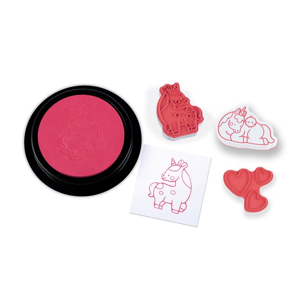 Janod - Coffret Stampinoo Ferme - 5 Tampons en Mousse et 1 Encrier Pour Petites Mains - Loisirs