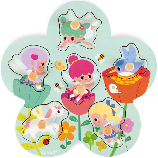 Puzzle en bois Happy Fairies 6 pièces