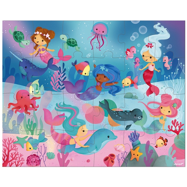 Puzzle sirènes 24 pièces valisette