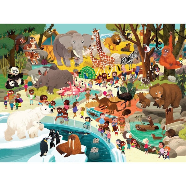 Puzzle 48 pièces - Une journée au zoo