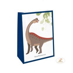 4 sacs en papier dinosaures