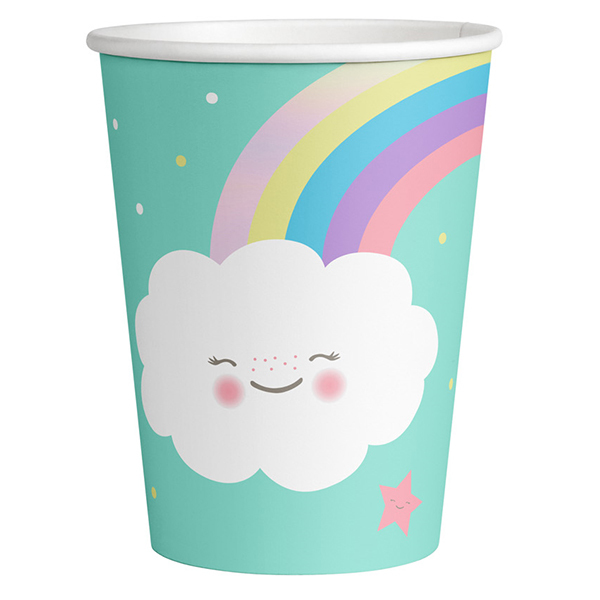 8 gobelets en papier Sweet Clouds World 250 ml