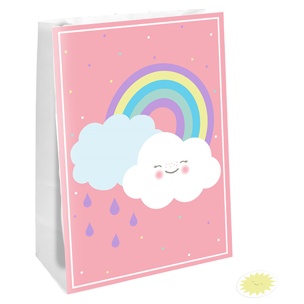 4 sacs en papier Rainbow & Cloud