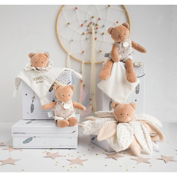 Attrape rêve ours doudou pétales