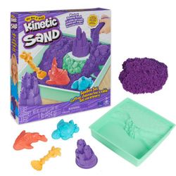 Kinetic Sand - Coffret Chateau et son bac - Sable magique à modeler