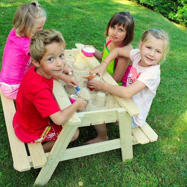 Table enfant avec bac à sable