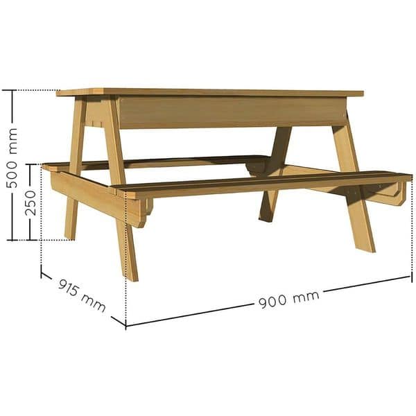 Table enfant avec bac à sable