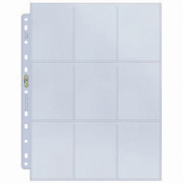 Lot de 100 Feuilles de 9 Cases - Platinum Series