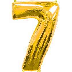 Ballon feuille chiffre 7 Or