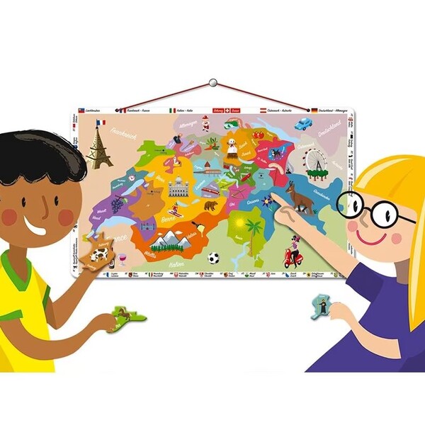 La carte magnétique de Suisse - Puzzle en bois