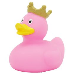 Canard de bain rose avec couronne
