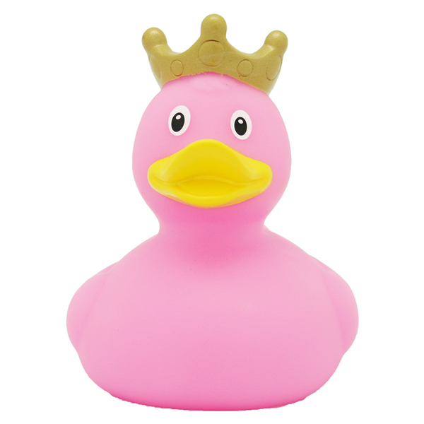Canard de bain rose avec couronne