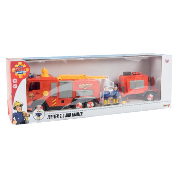 Camion Jupiter remorque et 2 figurines Sam le Pompier