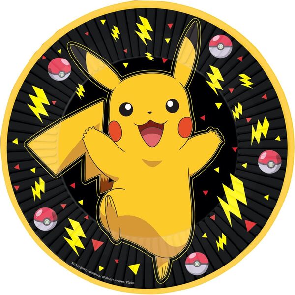 Pokemon 8 assiettes en carton 23cm 