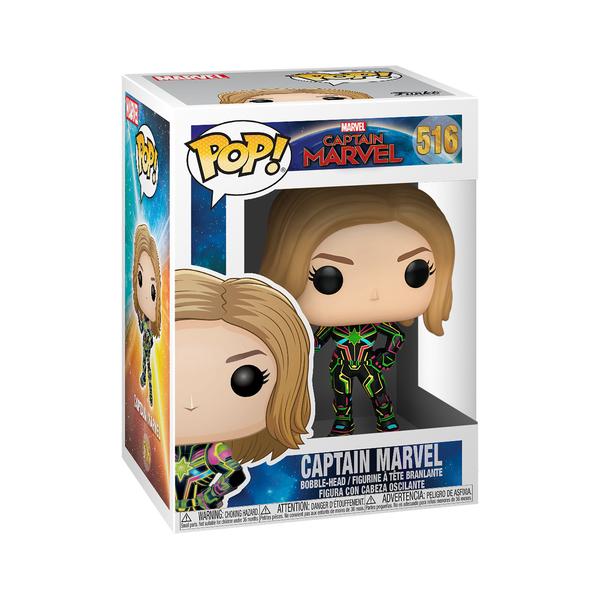 Figurine Captain Marvel Neon Suit 516 Funko Pop