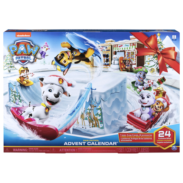 Calendrier De L'Avent Pat Patrouille 2025 - 24 Surprises Avec Figurines Et Véhicules Miniatures