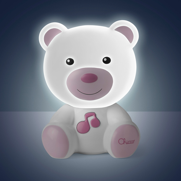 Veilleuse musicale dreamlight ours rose