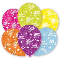 6 ballons Happy Birthday