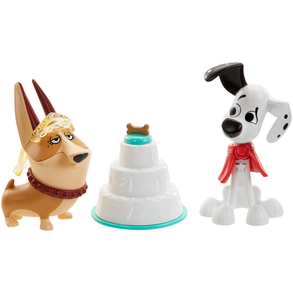 Pack 2 figurines 7 cm et 3 accessoires Disney Les 101 Dalmatiens