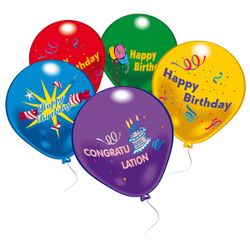 10 ballons Happy birthday