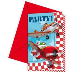 Planes 6 invitations et enveloppes