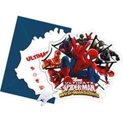 Spiderman2-  6 invitations et enveloppes