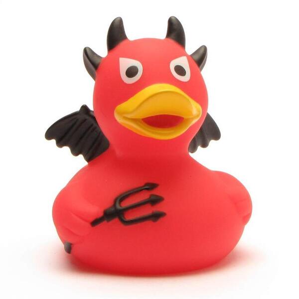 Canard de bain diable