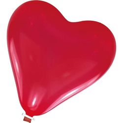5 ballons coeur rouge 30cm