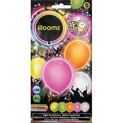 5 Ballons LED summer, ass.