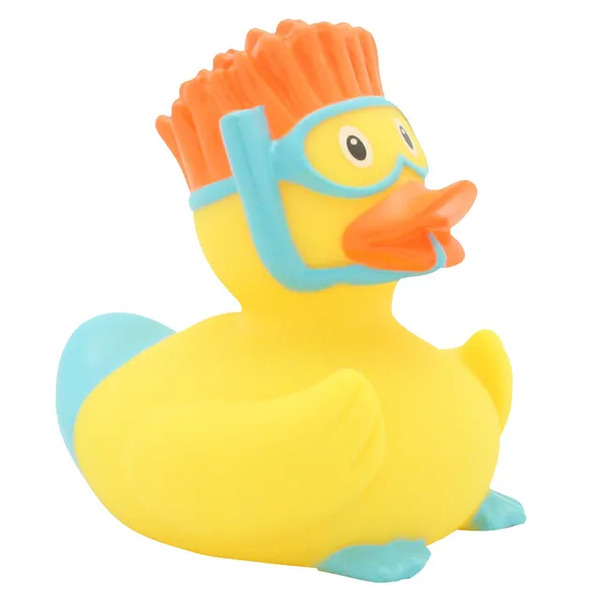 Canard de bain plongeur masque et tuba