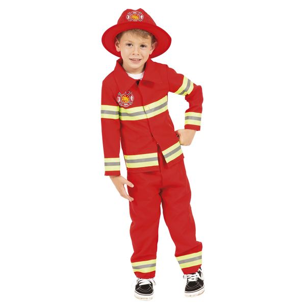 Costume De Pompier Pour Enfants - Kit 8 Pièces Pour Jeux De Rôle De 2 à 9 Ans - Halloween, Noël, Fêtes
