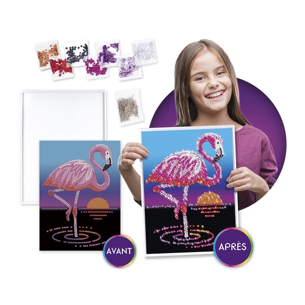 Mille et un sequins flamant rose