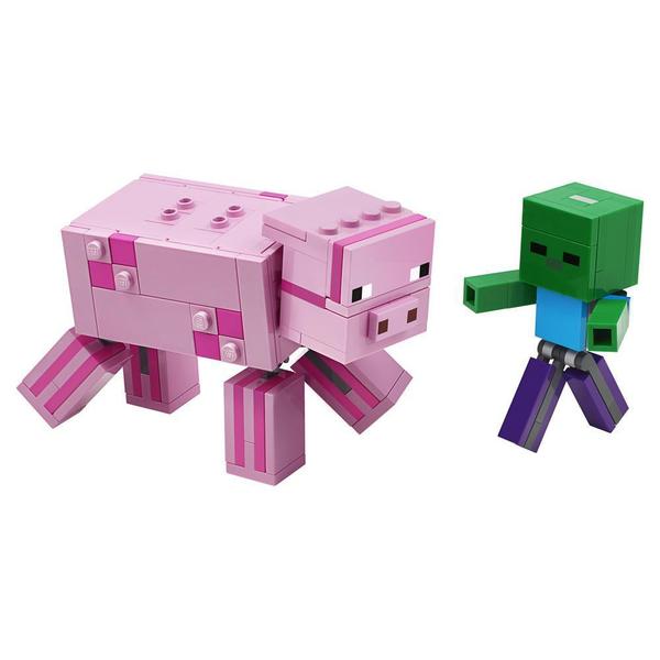 21157 - LEGO® Minecraft Bigfigurine cochon et bébé zombie