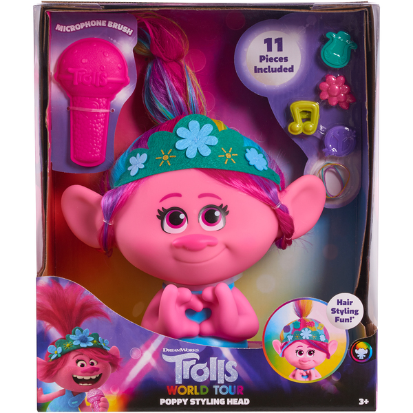 Tête à coiffer Poppy Trolls World Tour