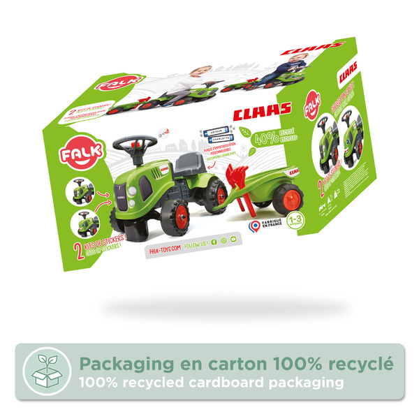 Tracteur Baby Claas avec remorque 