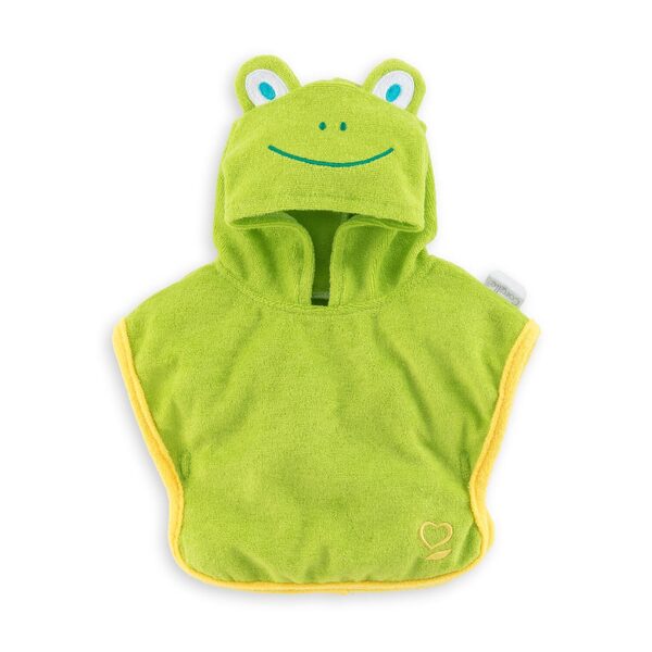 Cape de bain grenouille pour poupon de 30 cm