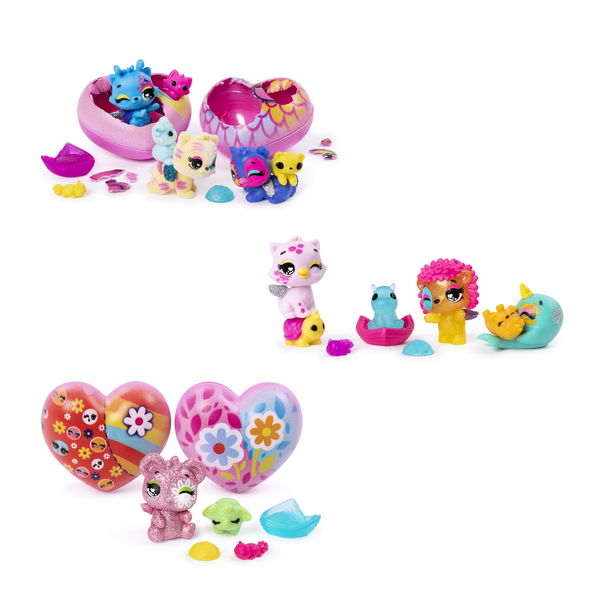 Coffret 3 Hatchimals et 3 animaux S7