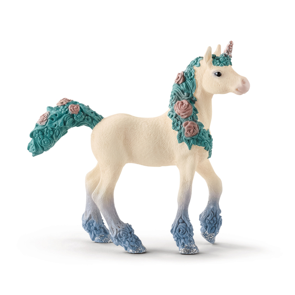 Poulain licorne aux fleurs