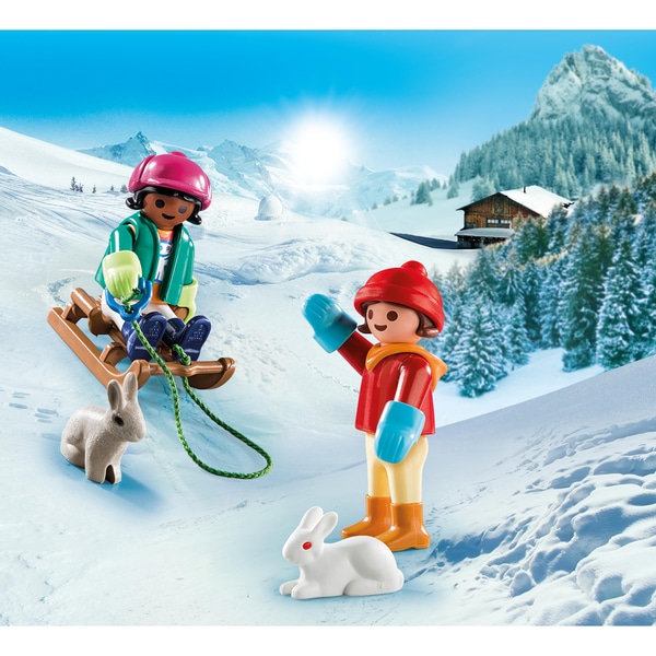 70250 - Playmobil Spécial Plus - Enfants avec luge