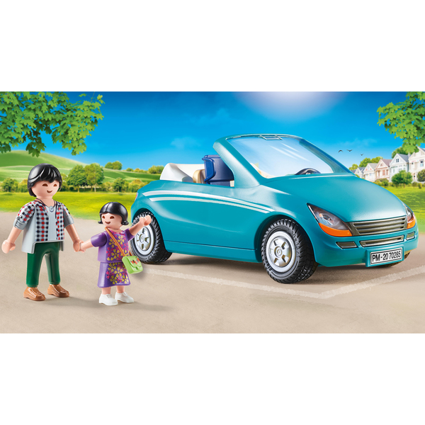 70285 - Playmobil City Life - Papa avec enfant et voiture cabriolet