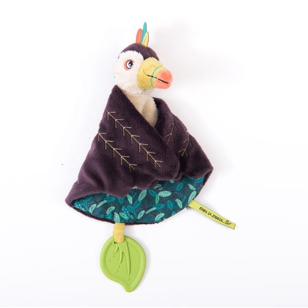 Doudou toucan Pakou dans la jungle 30 cm