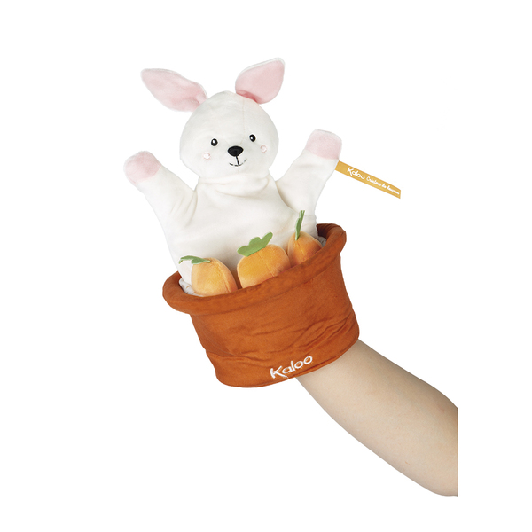 Doudou marionette cache-cache Robin le lapin