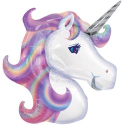 Ballon aluminium magic licorne 83x73 cm