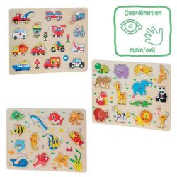 Puzzle bois avec picots