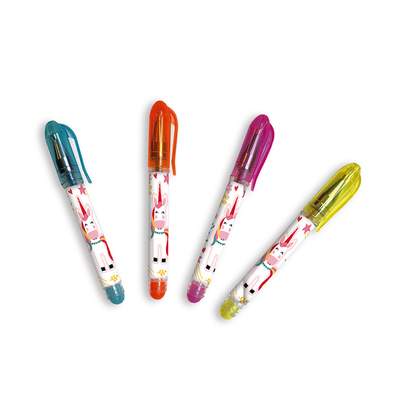 8 mini stylos gels Licorne