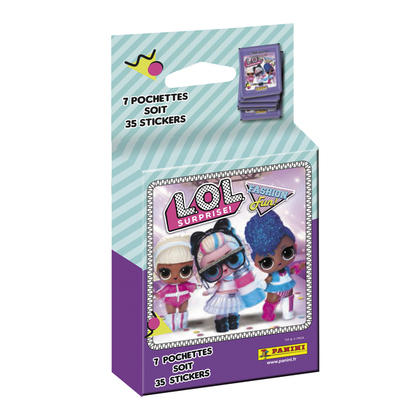 7 pochettes stickers Panini LOL Surprise