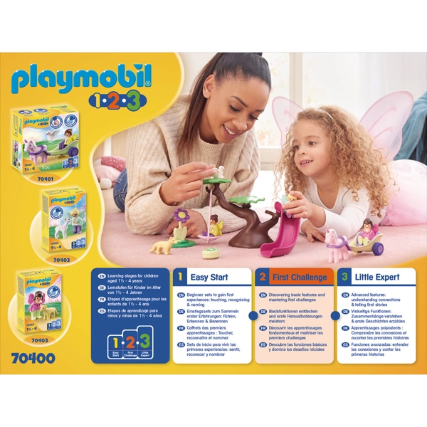 70400 - Playmobil 1.2.3 - Aire de jeu enchantée