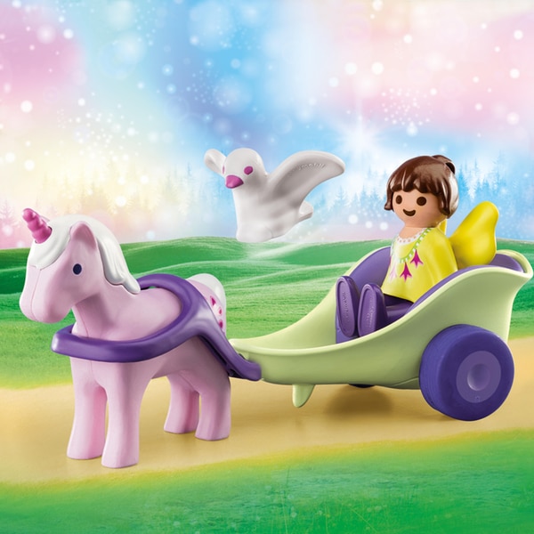 70401 - Playmobil 1.2.3 - Calèche avec licorne et fée