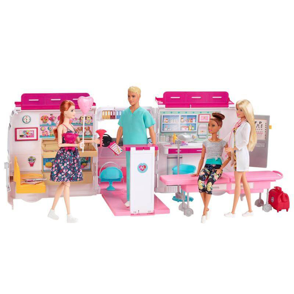 Véhicule médical Barbie et Ken docteurs