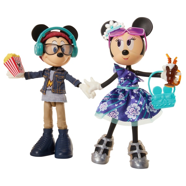 Coffret figurines 25 cm Disney Mickey et Minnie au cinéma